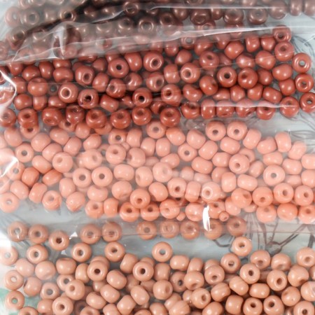 Round beads 6/0 "Autumn Forest" 6 colors x 10 g 20x8 cm-1