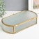 Casket Glass with a metal frame "Drops on the window" Gold 5.5x12.5x24.5 cm