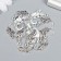 Decor for creativity Metal "Crocodile" silver 2.7x1.7 cm