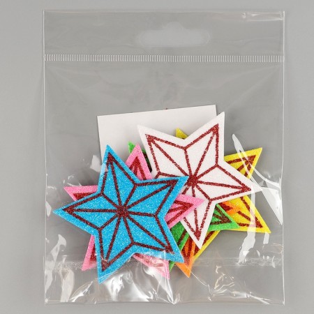 A set of stickers from EVA "Stars", 6 pcs., Mix color-5