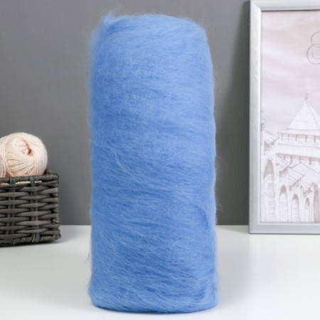 Fasting wool "cardoches" 100% half -toned wool 100g (015 blue)