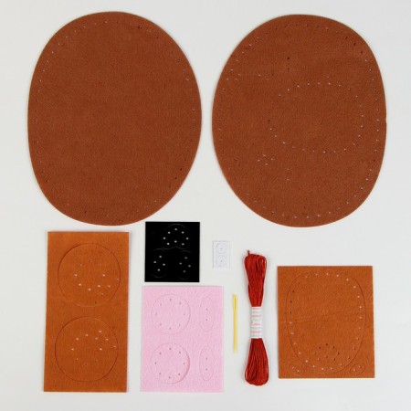 Sewing kit. Fetter pillow "Bear", 25 × 25 cm-3