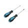 A set of screwdrivers of tundra, satin, magnet, two -component handles, PH1 and SL5 x 100 mm, 2 pcs.