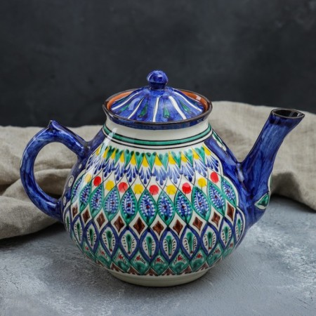 Rishtan ceramics "Patterns", 1600 ml, blue mix