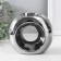 Ceramics candlestick for 1 candle "Ring" d = 6 cm silver 16x8x14 cm