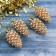 Jewelry decoration "Golden shine" (set 4 pcs) 3.5x7 cm, golden -white