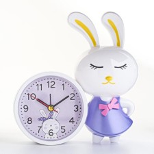 Clock - desktop's alarm clock, smooth move, dial d -8.7 cm, 15 x 16 cm, aa