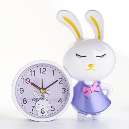 Clock - desktop's alarm clock, smooth move, dial d -8.7 cm, 15 x 16 cm, aa