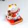 Pendulum ceramics "manei-nako with flower" from solar batteries 10x8.3x9.7 cm