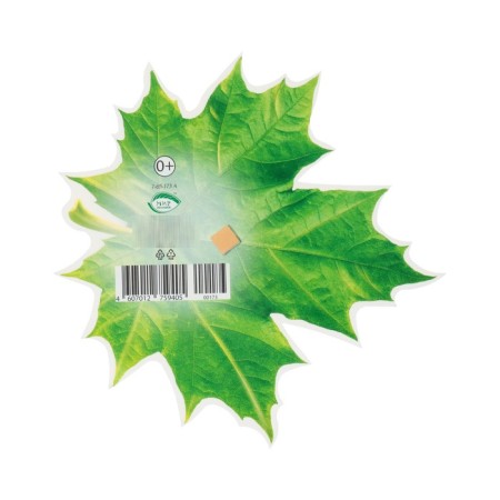 Decoration on the adhesive tape "Maple leaf" Green, 18x18 cm-1