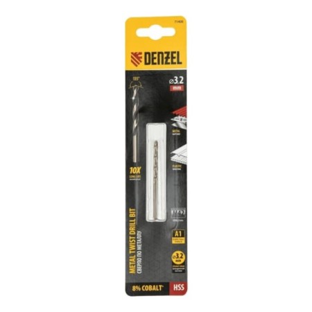 Denzel 71408, 3.2 mm, HSS CO-8% metal drill-3