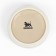 Ceramic bowl on a stand 450 ml 13 x 5 cm beige with white