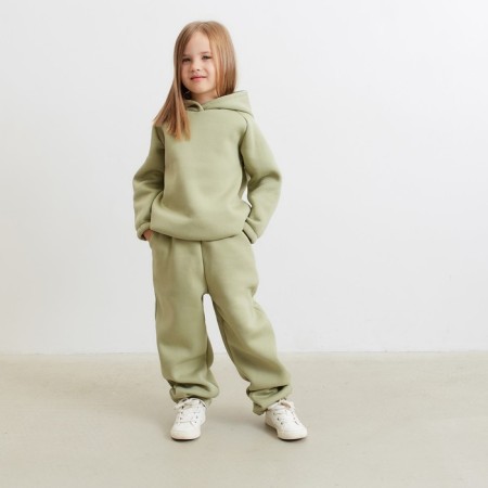 Pants Children's Minaku: Basic Line Kids olive color, height 146-5
