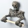 Skeleton toilet holder 18x22cm