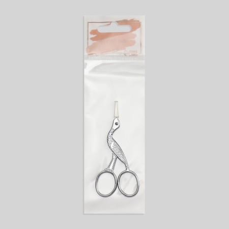 Manicure scissors for silk, 9 cm, silver color-3