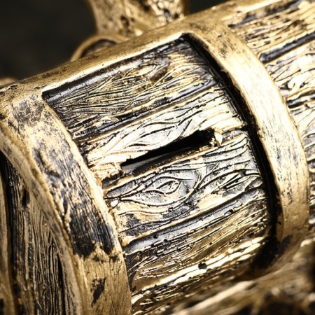 The piggy bank "Snake with a chest" Black gold, 25x26x23cm-3