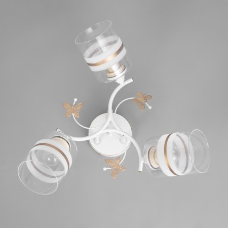 MIA chandelier 3x60W E27 white, gold 52x18x24cm-3