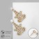 Earrings with rhinestones "frog" kids, lilac-white color in gold