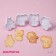 A set of plunger of confectionery shares "Beast", for dough, 4 pcs, plastic, white