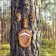 Suspended decor "Face wood with teeth" 26x10x3cm