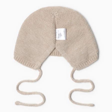 Hat knitted baby I r.48-50, col. beige-3