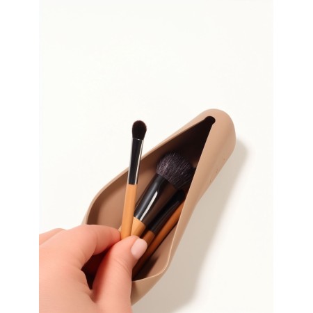 Case d/brushes 20*5*2cm silicone Beige bag QF-4