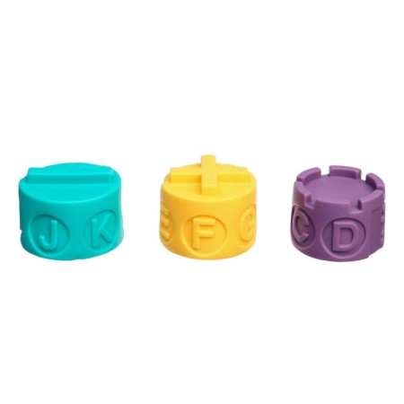 Developing soft cubes - pyramid, Montessori technique, 6 pcs., Bab-4