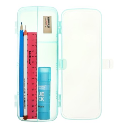Penal plastic case 75 x 210 x 45 Devente Box, 4 compartments, blue, 7020456-5