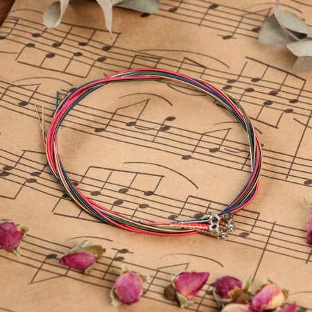Strings for the acoustic guitar of Music Life 6 pcs., Multi -colored