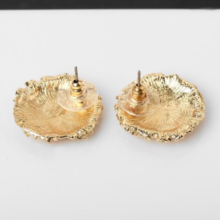 Earrings Metal "Caribbean" circle, color gold-2