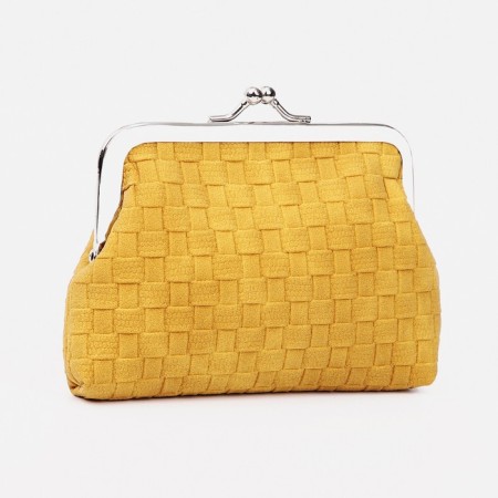 Women's wallet on the farmar, mustard color
