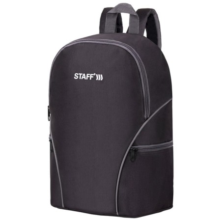 Staff trip universal backpack, 2 pockets, black with gray details, 40x27x15.5cm, 270787