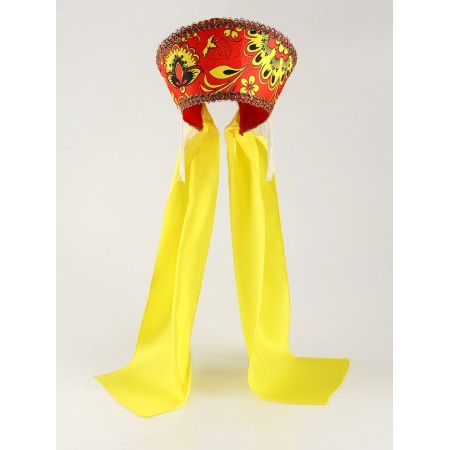 Carnival costume "Folk festivities of Khokhloma Red": cape, kokoshnik, district. 42-50-2