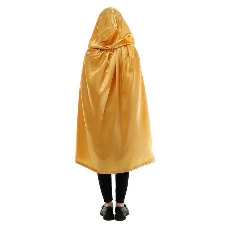Carnival cloak of children, satin, color golden length 85cm-3