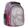 Frame backpack 39 x 29 x 17 cm, Across 410, filling: bag, pencil case, gray/pink ACR22-410-11