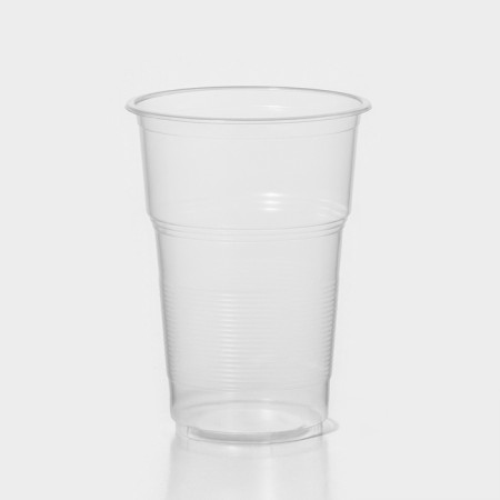 A single -time plastic “torch” cup, 500 ml, transparent color, 100 pcs/pcs