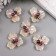 Decor for creativity plastic "White violet" mother of pearl, pearls 3.8x3.5x1.2 cm