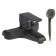 Bath mixer Zein Z3856, single -leaf, shower set, watering can 5 modes, graphite