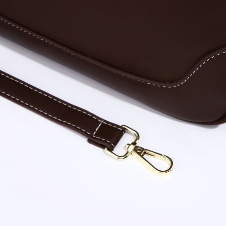 Cross-Bodi Bag on a zipper, brown color-4