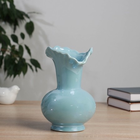 VAZA Keramics Table "Izki" D-10 cm, h-17 cm, blue