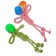 Cable toy "man" with a ball, 75 g, up to 24 cm, mix of flowers