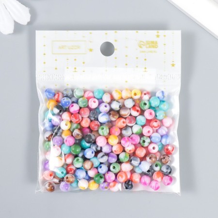 Beads for creativity plastic "Balls Marble Divorces" set 20 grams d = 0.6 cm-1