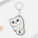 Key keychain wooden "cat" 5 x 6 cm