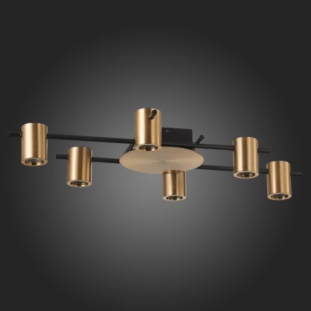 Ceiling lamp ST LUCE. SL1207.402.06. Veroli. 6x7 W, GU10, 73x47x11 cm, black color-2