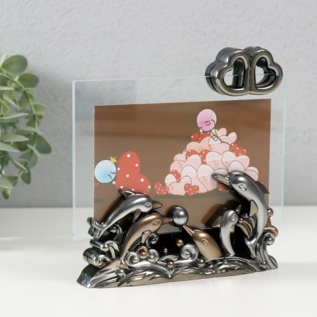Photo frame plastic 10x15 cm "dolphins" 14x15x4 cm-1