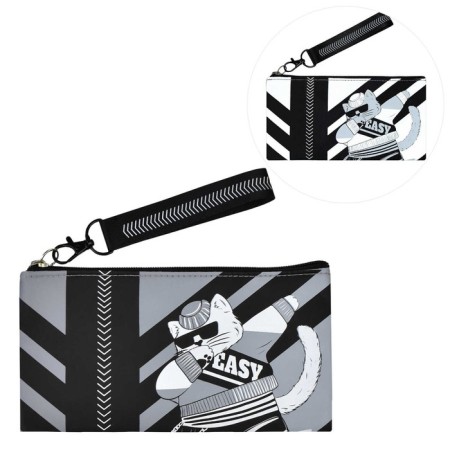 Penal soft, 1 compartment, 100 x 195 mm, flat, Phoenix "Cat" gray/black 61356