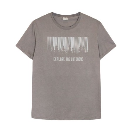 Male T -shirt, size 48, gray color-3