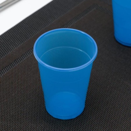 A single -single plastic glass "POPS", 200 ml, blue color-1