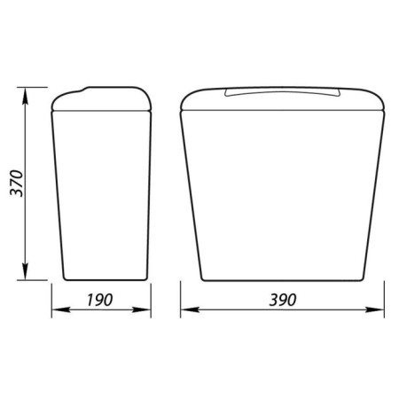 The universal toilet tank with a lower eyeliner, under the button, the center 13 cm-1