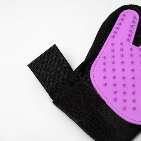 Glove for wool on the left hand made of neoprene with elongated teeth, purple-3